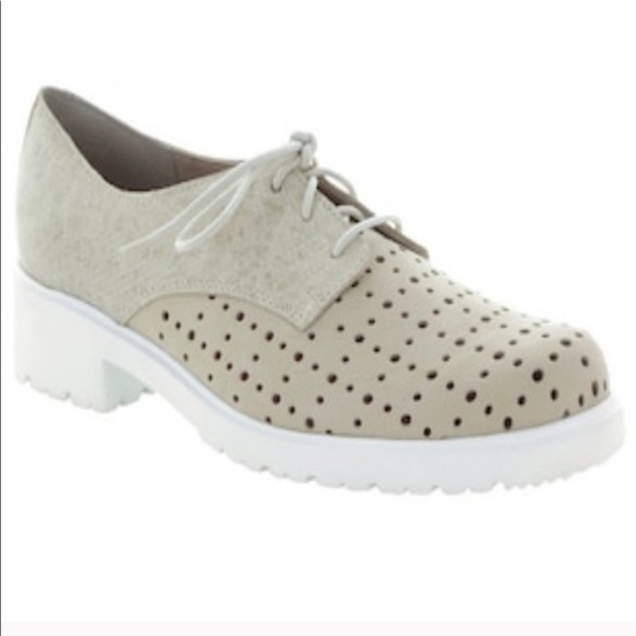 Munro Shoes - MUNRO Preppy Tan Ivory Leather Durell Academia Coastal Grandma Oxford Flats 7